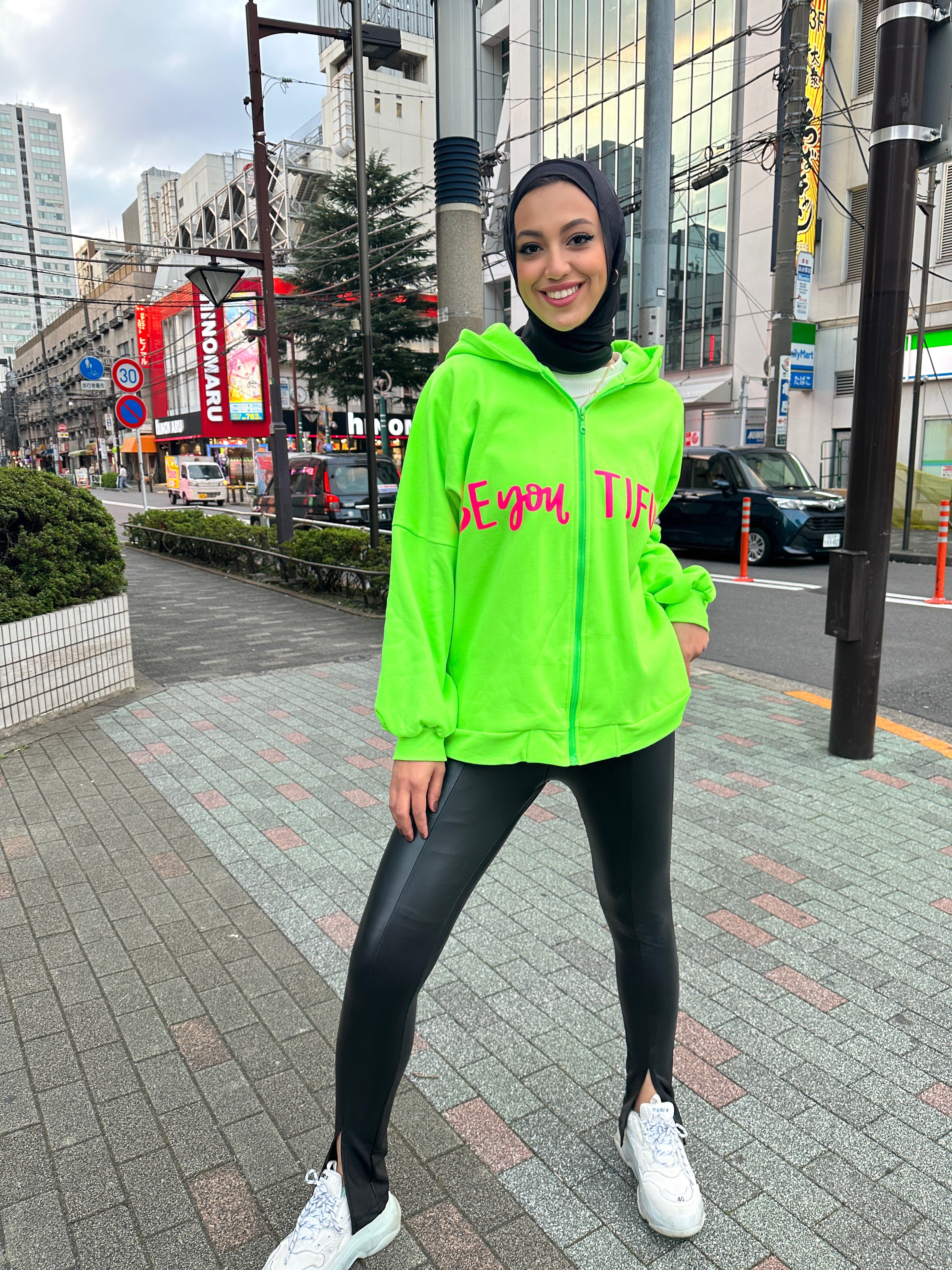 Be You Sweatshirt Electric Green