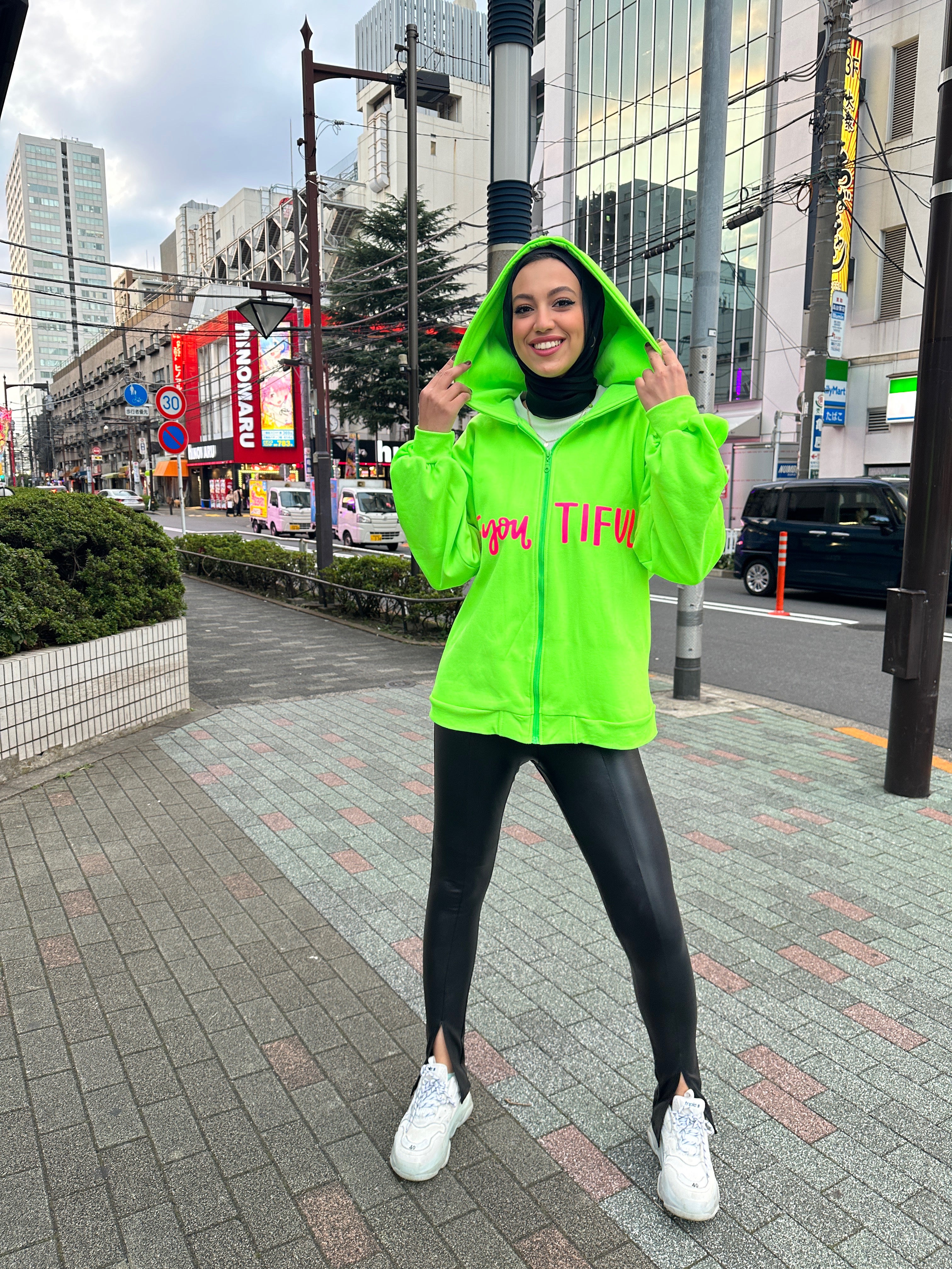 Be You Sweatshirt Electric Green