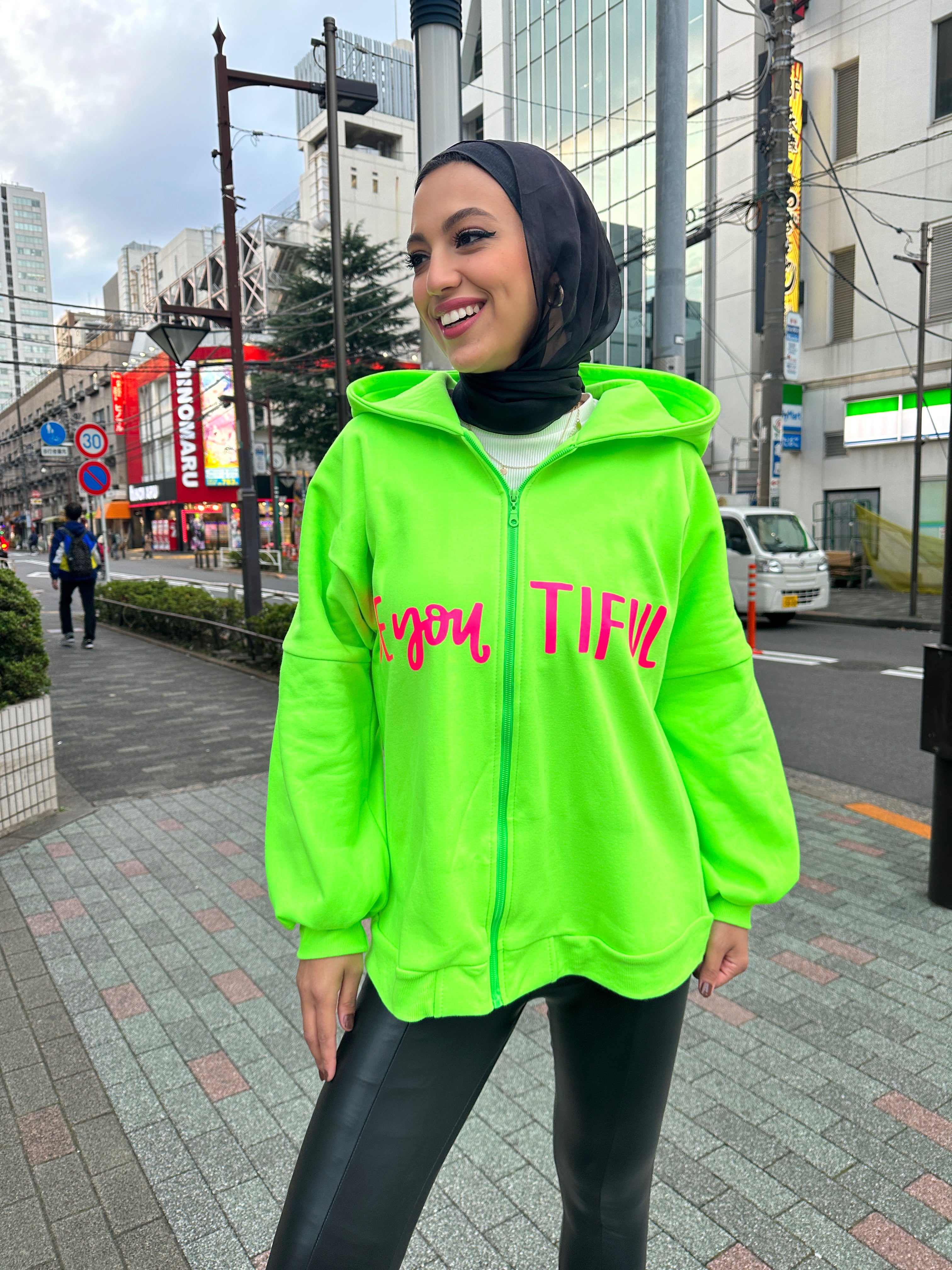 Be You Sweatshirt Electric Green