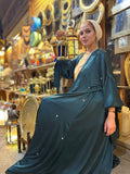 Frosted Queen Kaftan Emerald Green