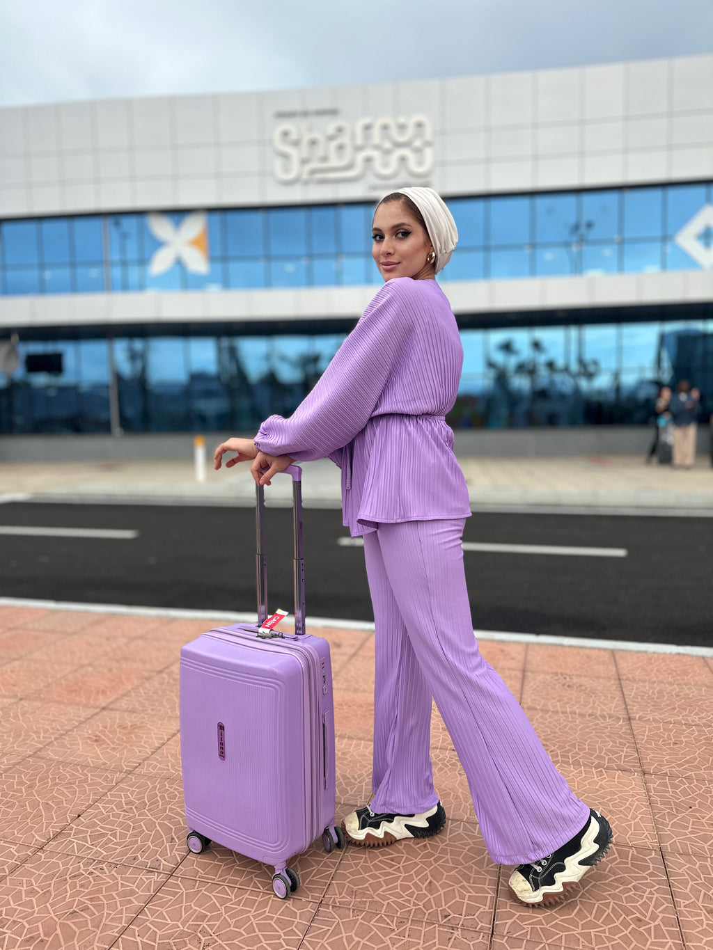 Plisse Set Pants Lavender