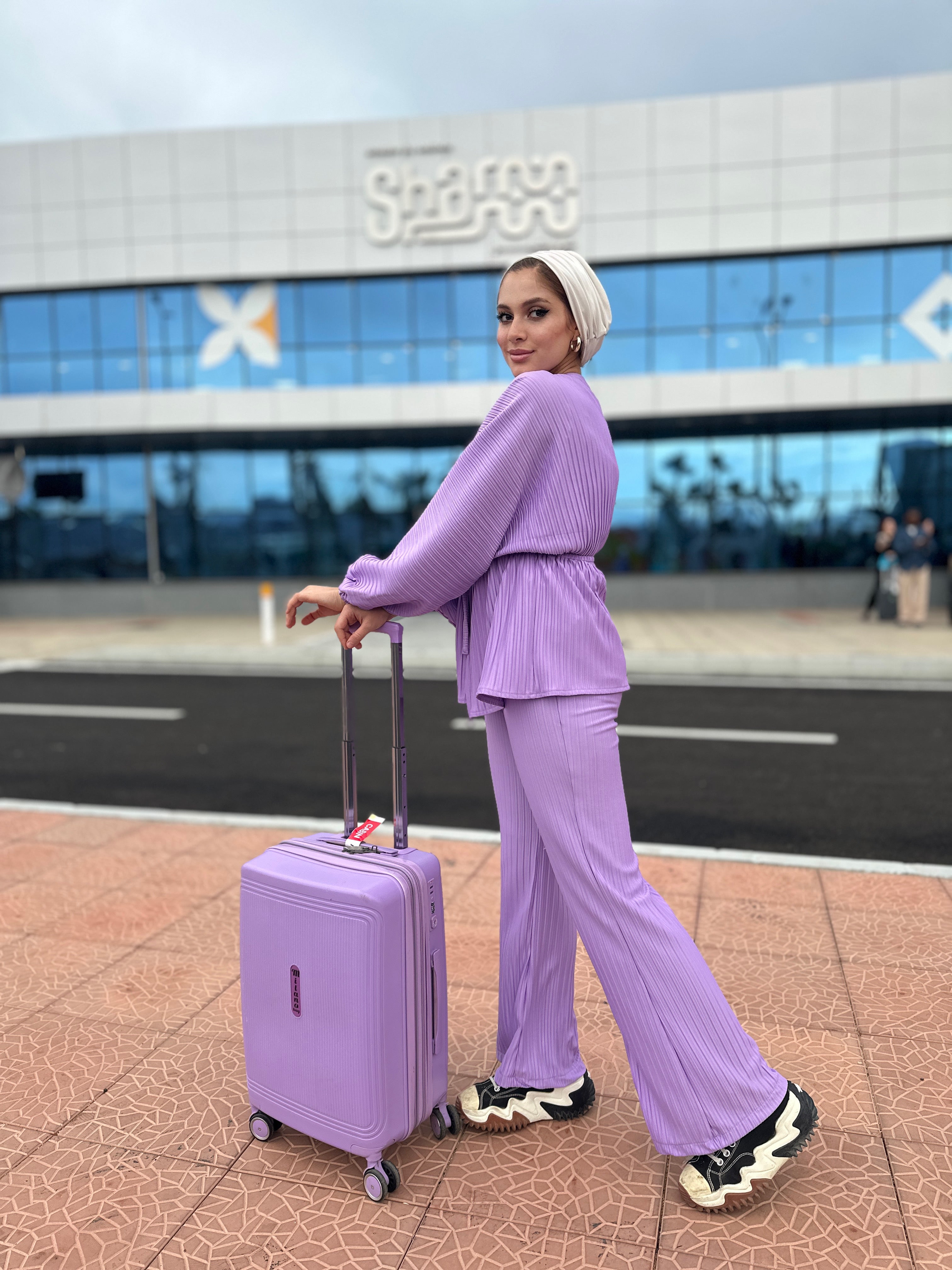 Plisse Set Pants Lavender