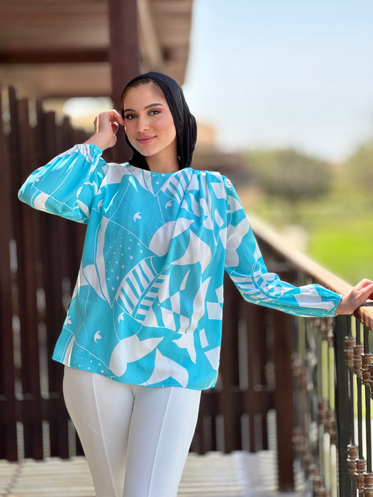 Like a star Blouse Baby Blue