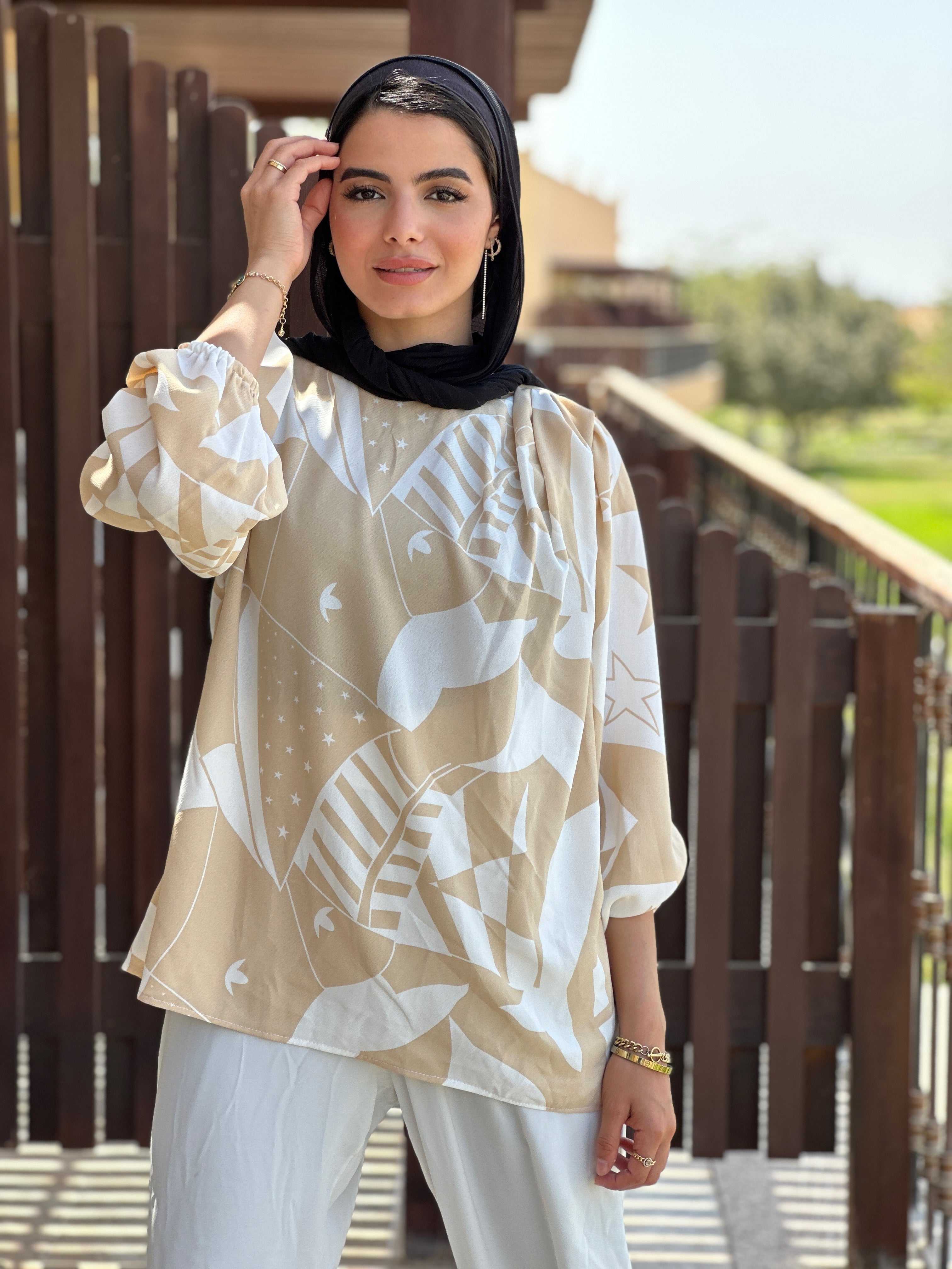 Like a star Blouse Sand