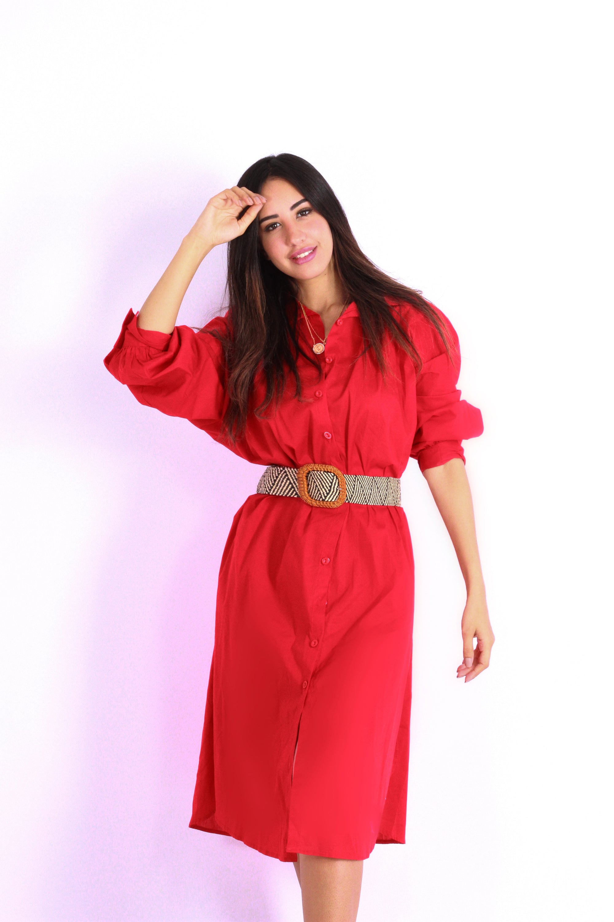 Basic Long Shirt Cherry