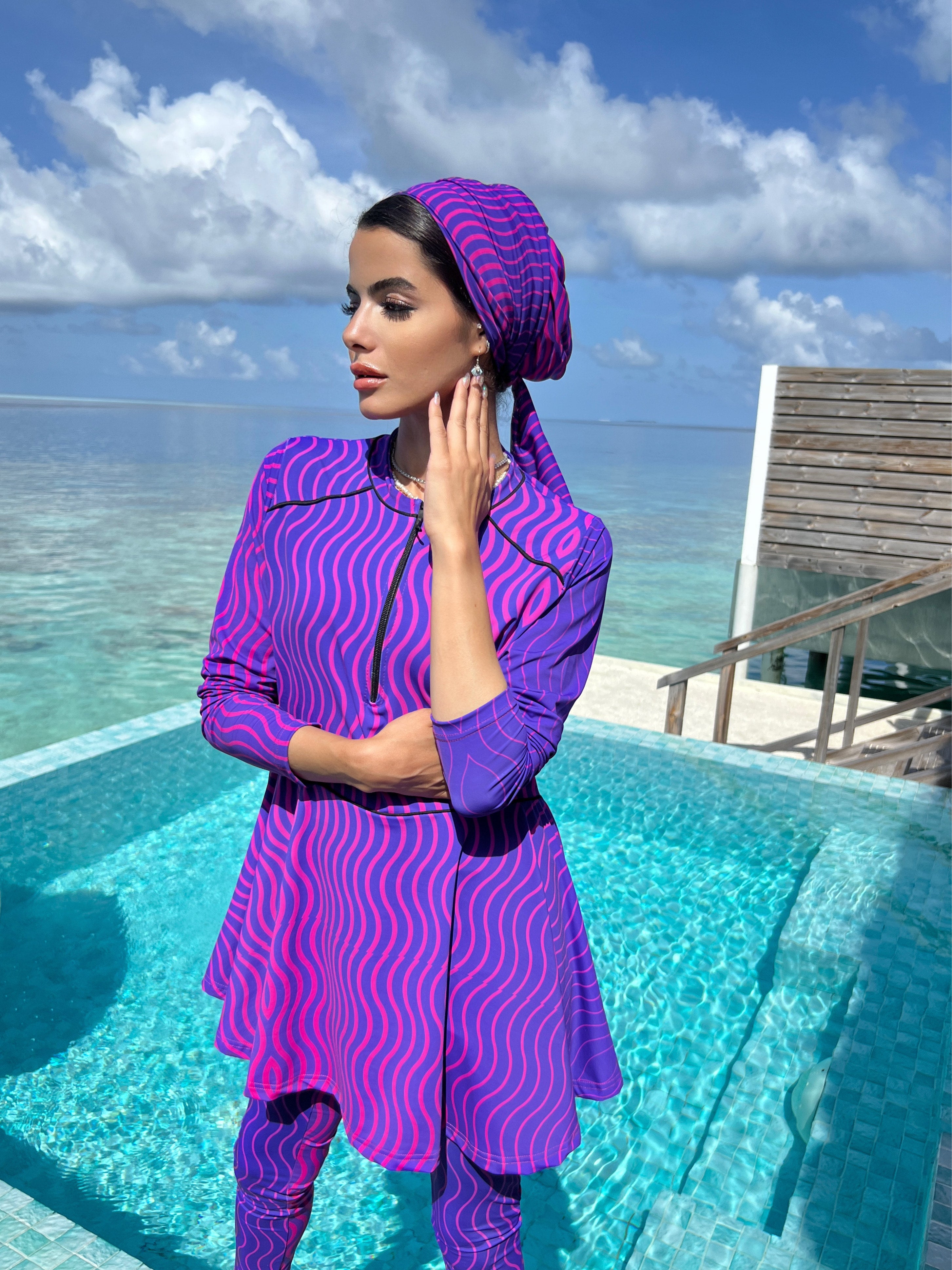 Ziggy Purplish Swimsuit Top