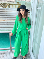 Wrap It Jumpsuit Green