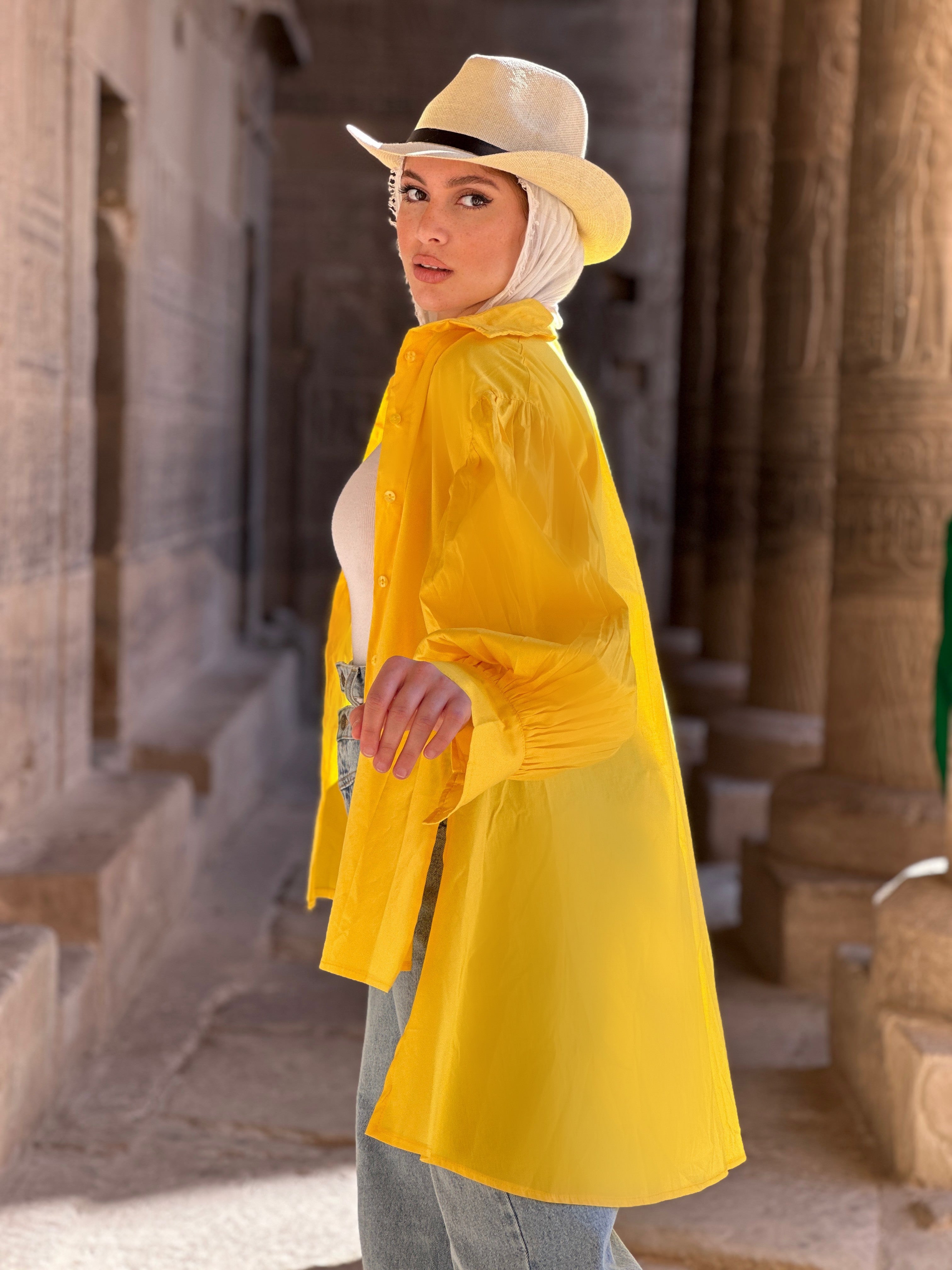 Long Basic Shirt Yellow
