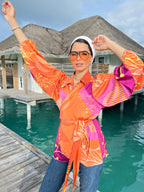Criss Cross Florida Beach Blouse