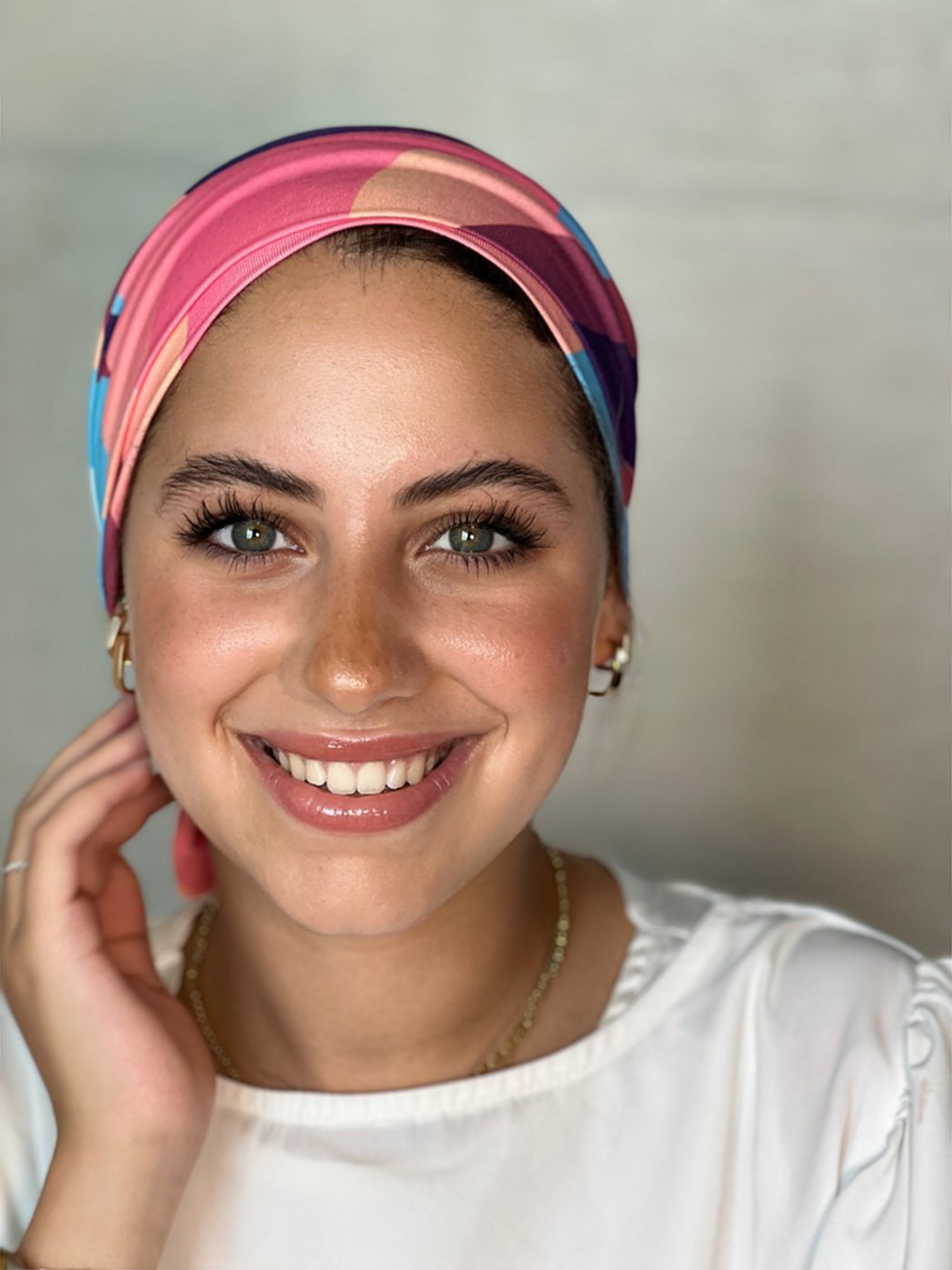 Multi Way Turban Pink Clouds