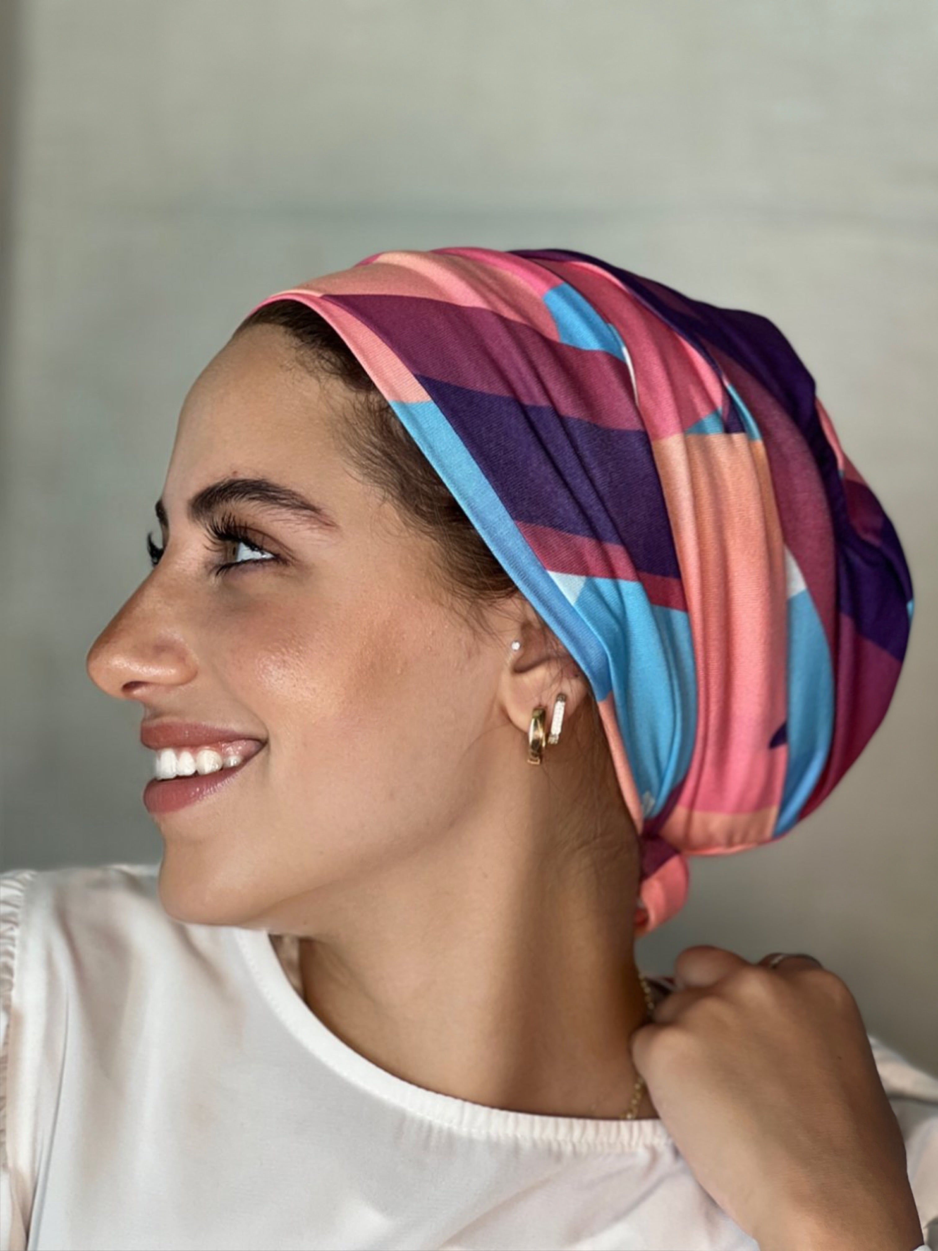Multi Way Turban Pink Clouds