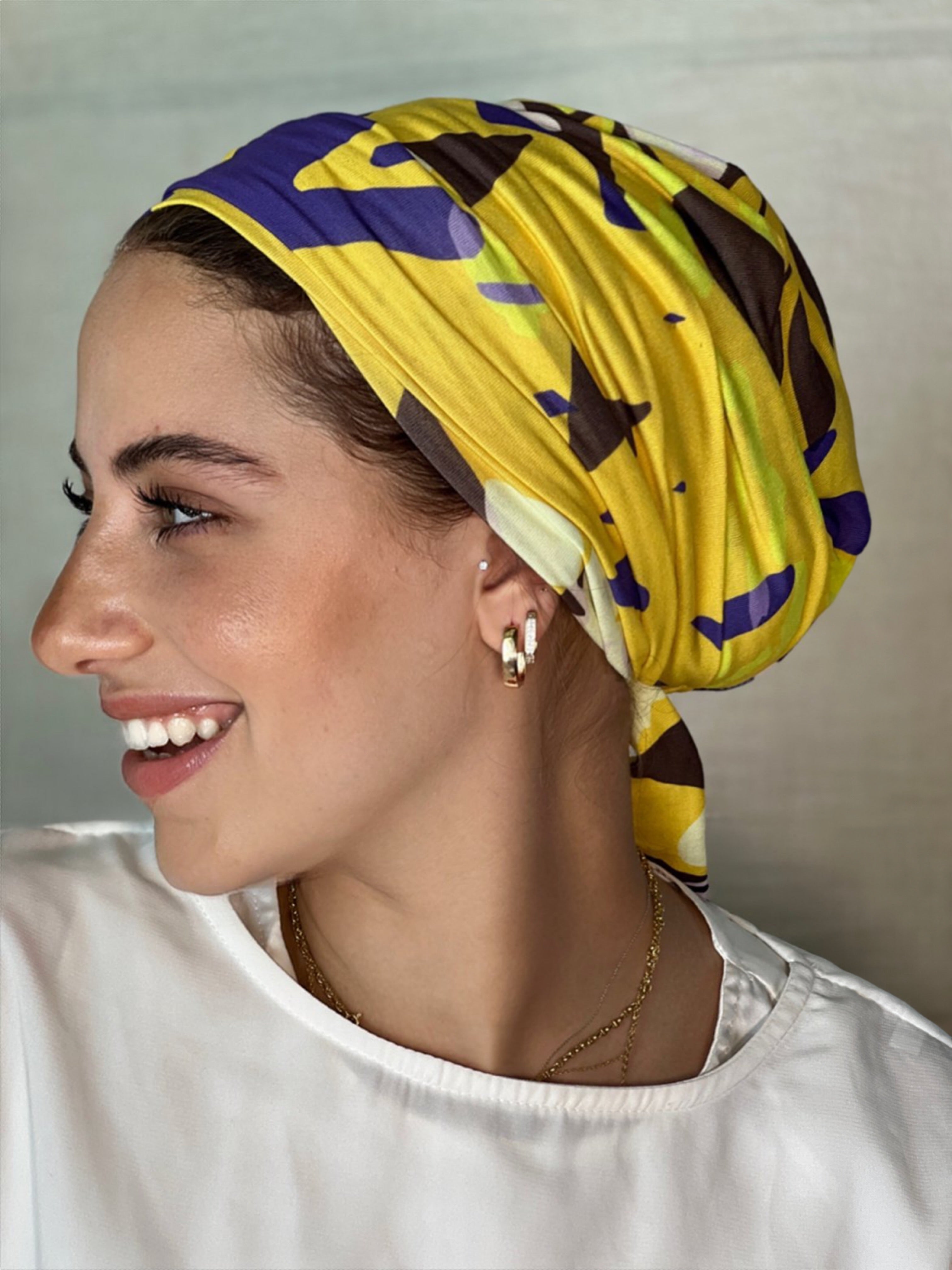Multi Way Turban Yellow Fields