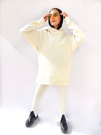 Less Me Split Skinny Cream Pants