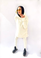 Less Me Split Skinny Cream Pants