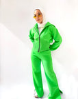 Curvey Hoodie Green