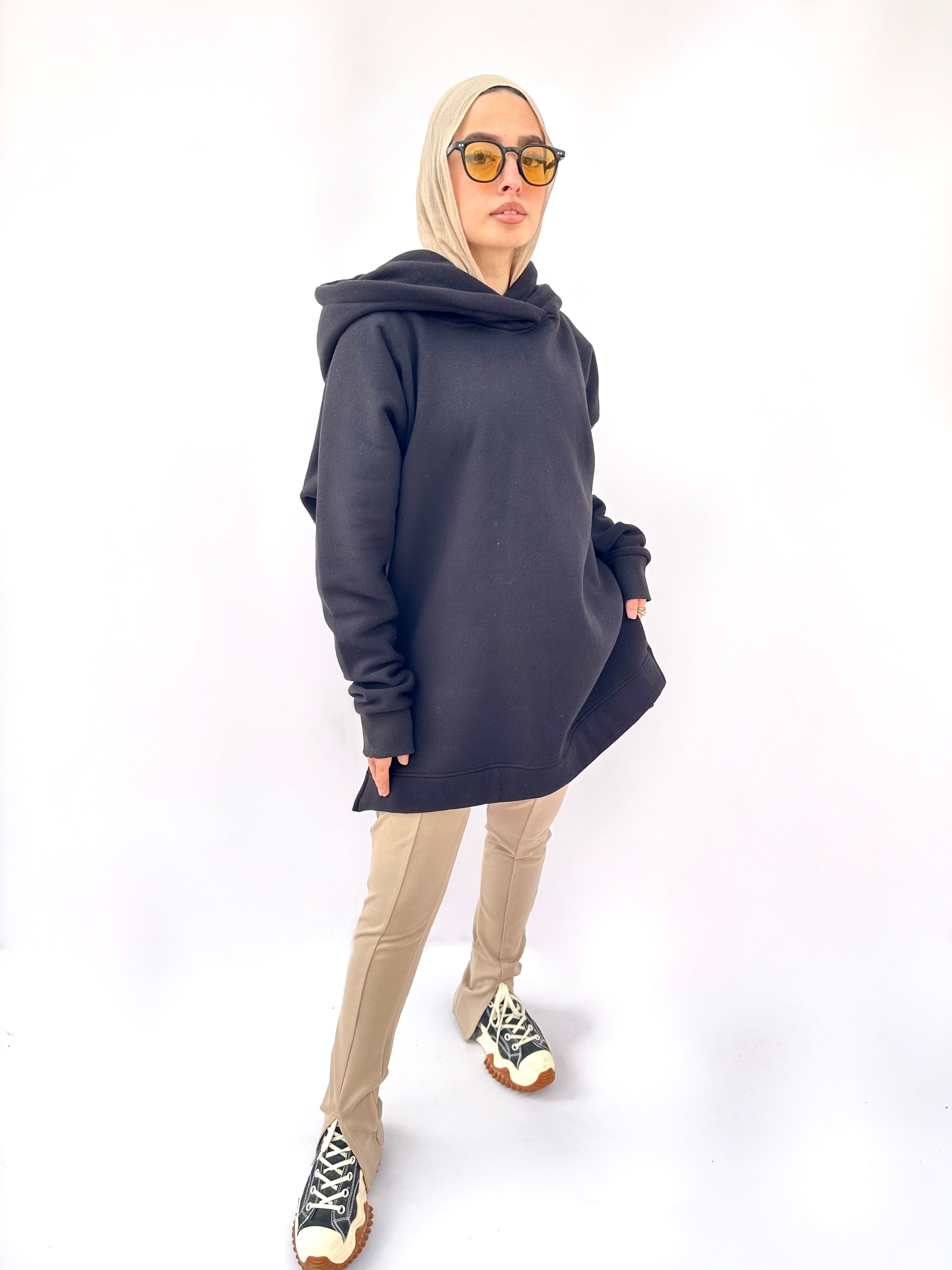Less Me Split Skinny Beige Pants