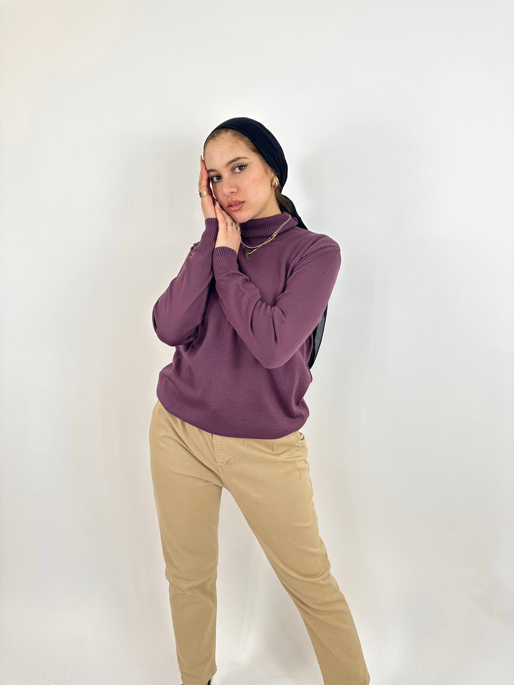 Oatmeal Mom Fit Pants