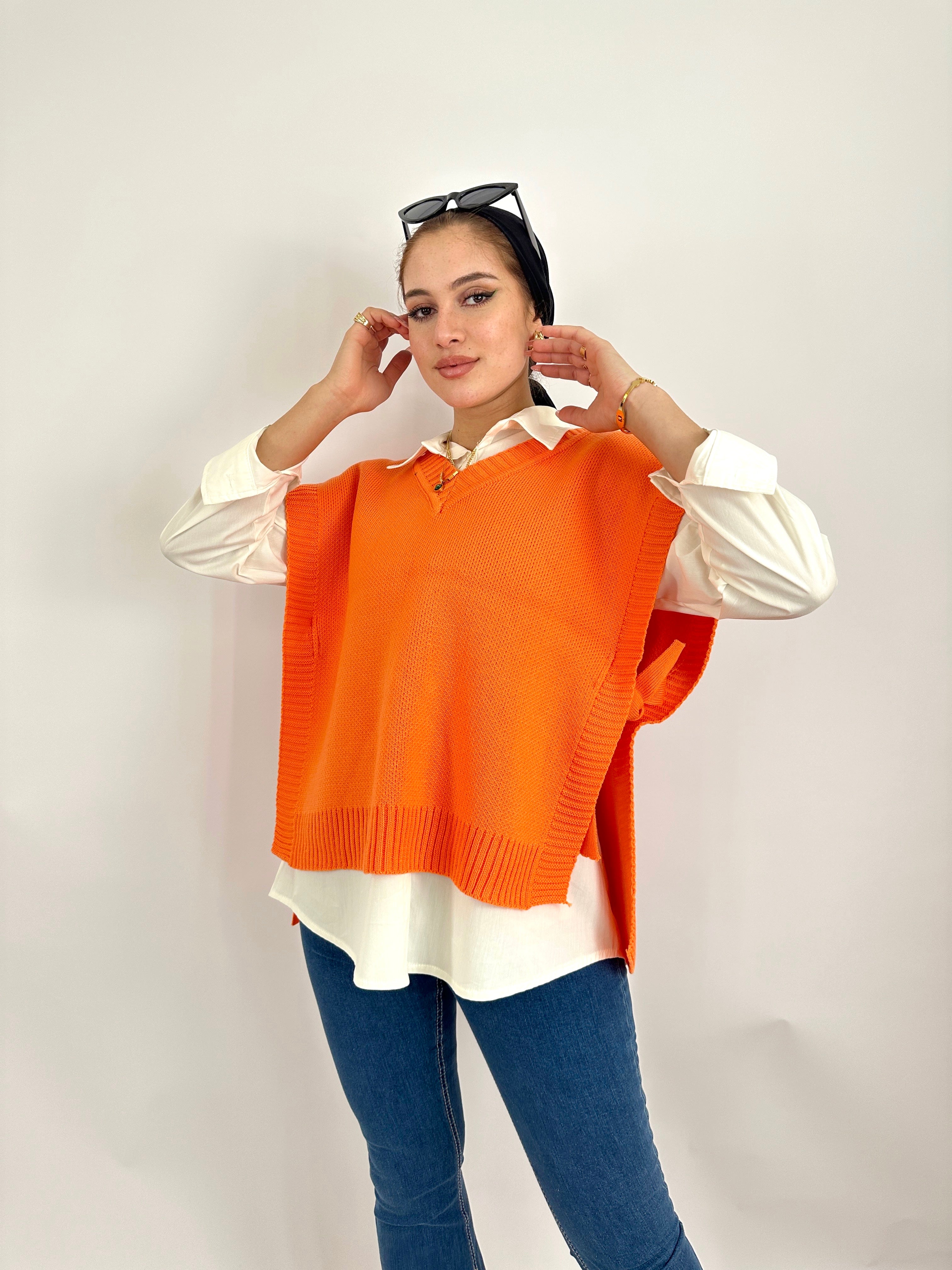 V Wrap Vest Orange