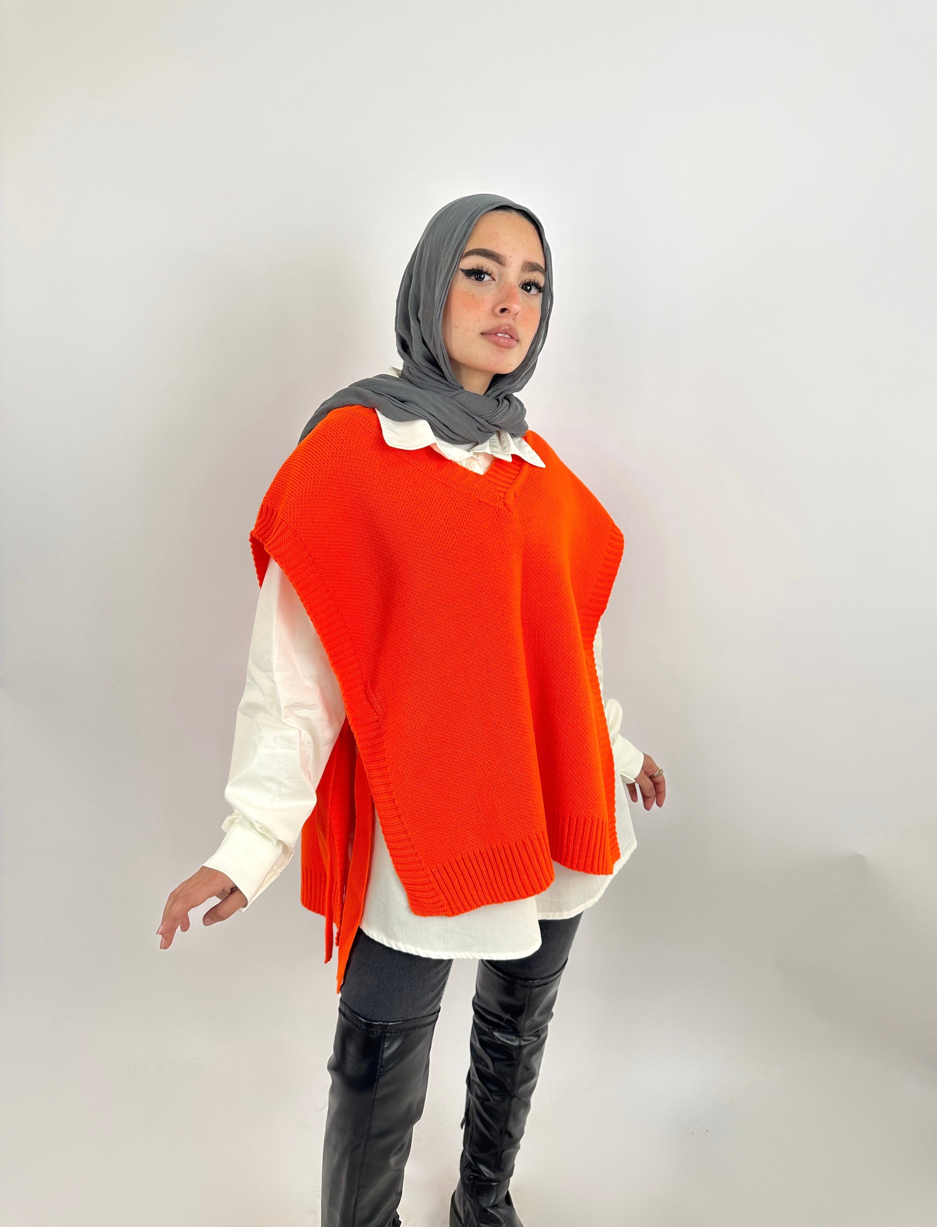 V Wrap Vest Electric Orange