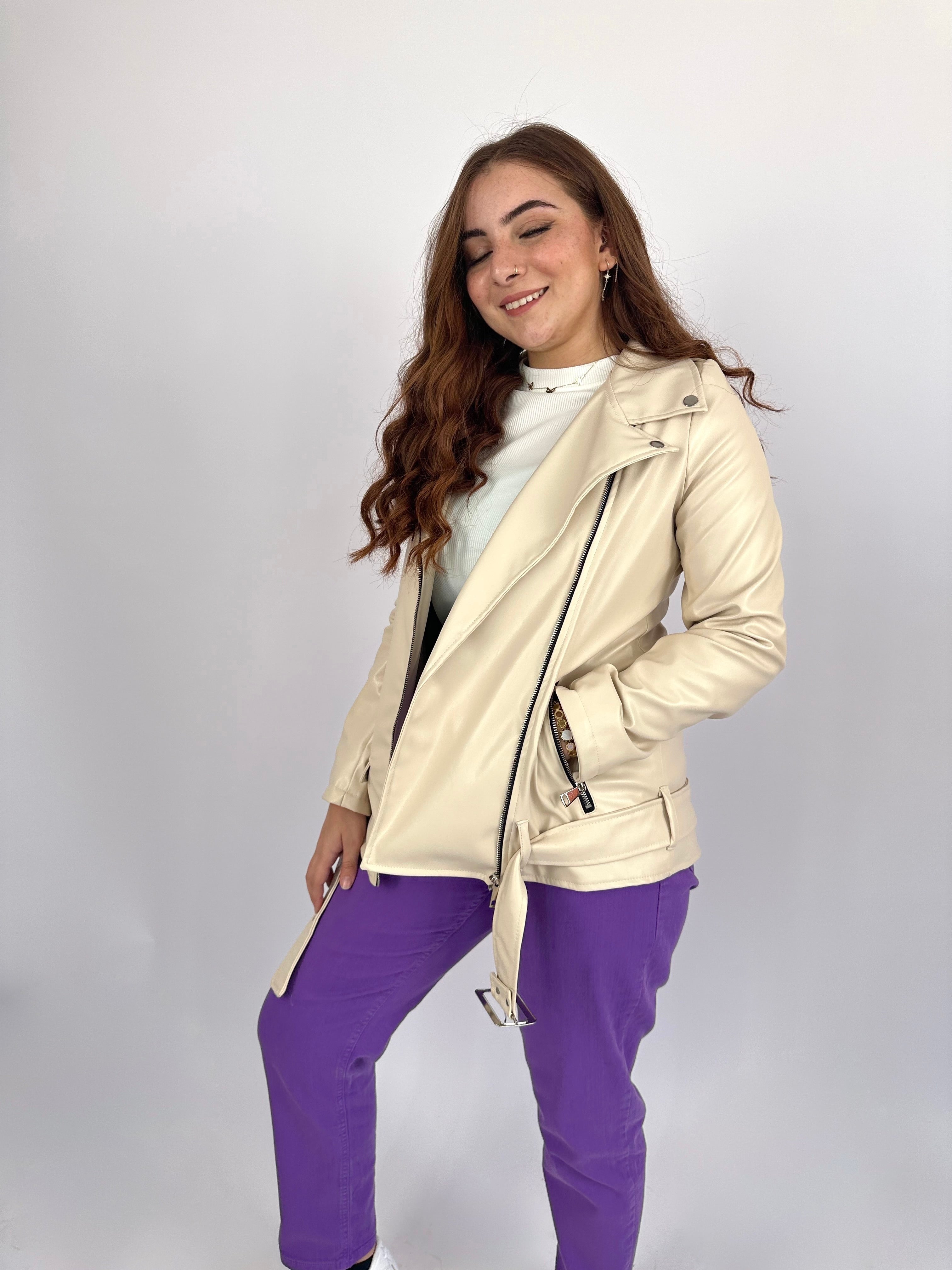 Your Fav Leather Jacket Oatmeal