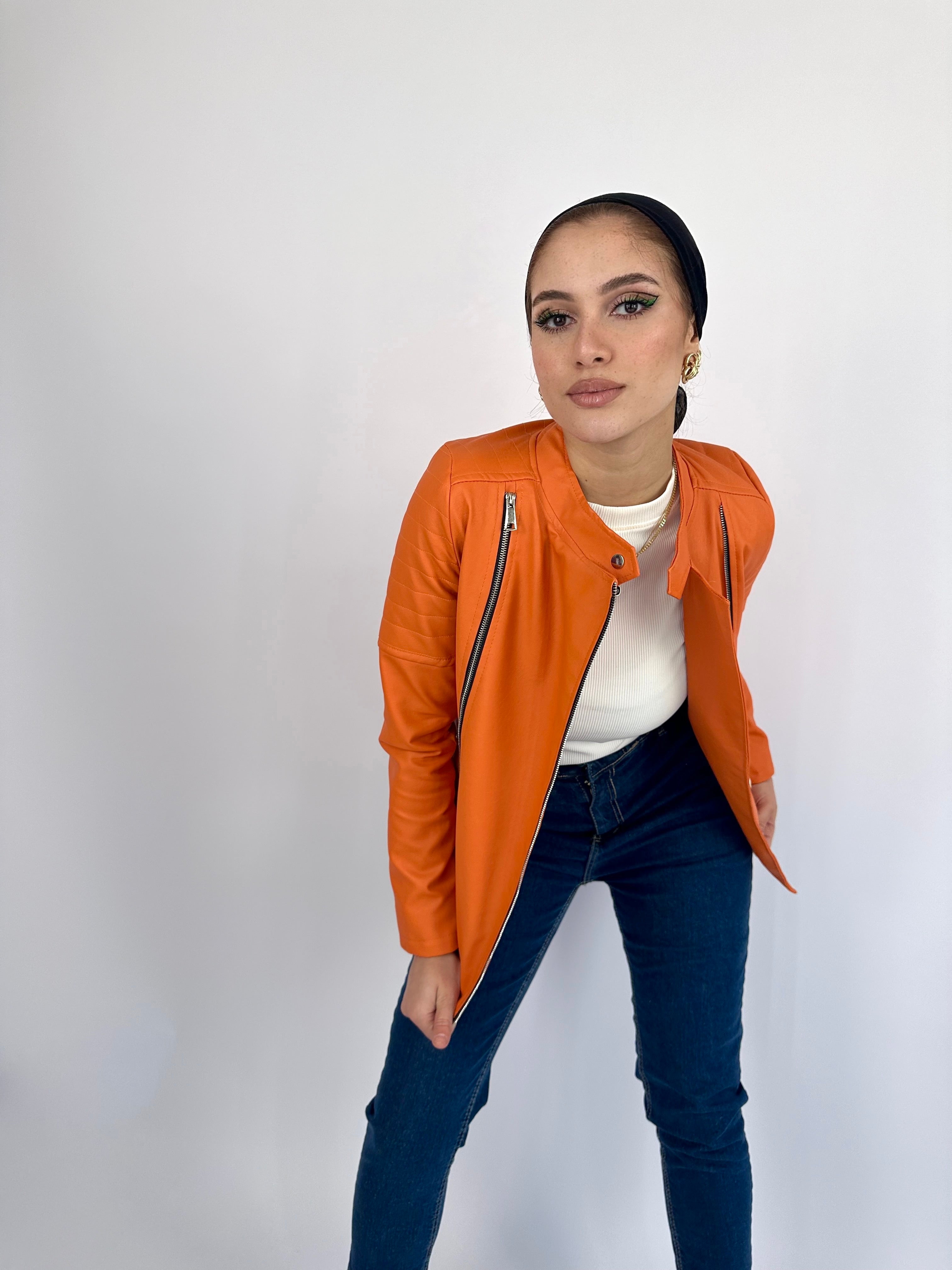 Moto Jacket Orange