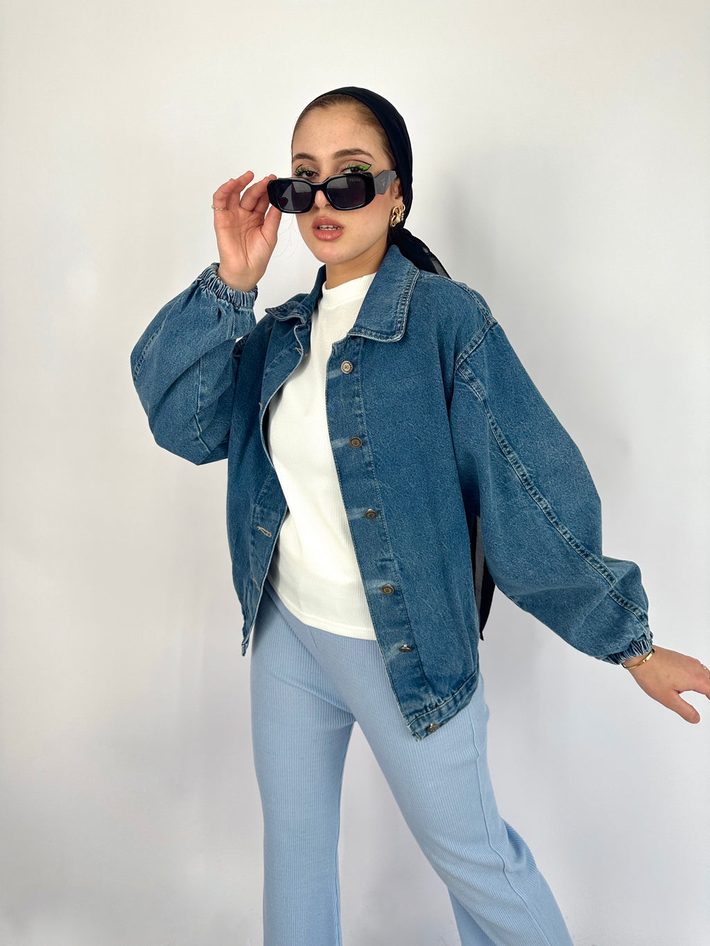 Winter New Wide Pants Baby Blue