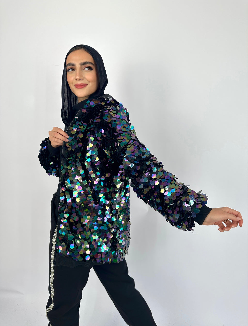 Bling Night Hoodie Hologram