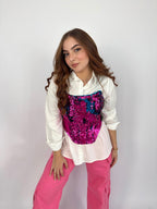 Bling Corset Hot Pink