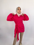 Wrap It Sweater Fuchsia