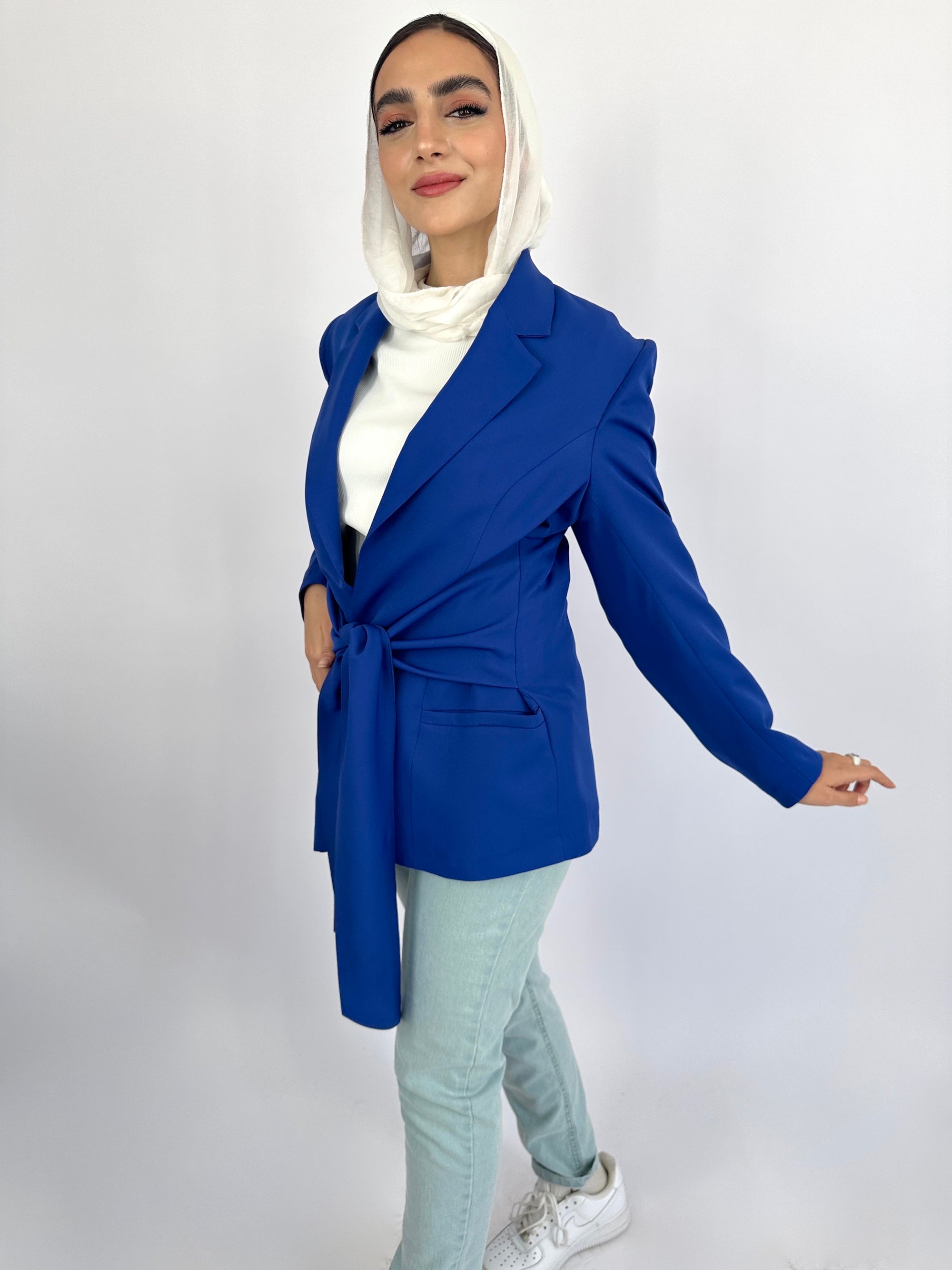 Royal Blue Blazer With White Pants Royal Blue Blazer With White