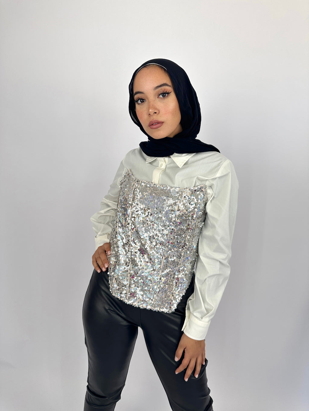 Bling Corset White
