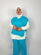 Winter New Wide Pants True Blue