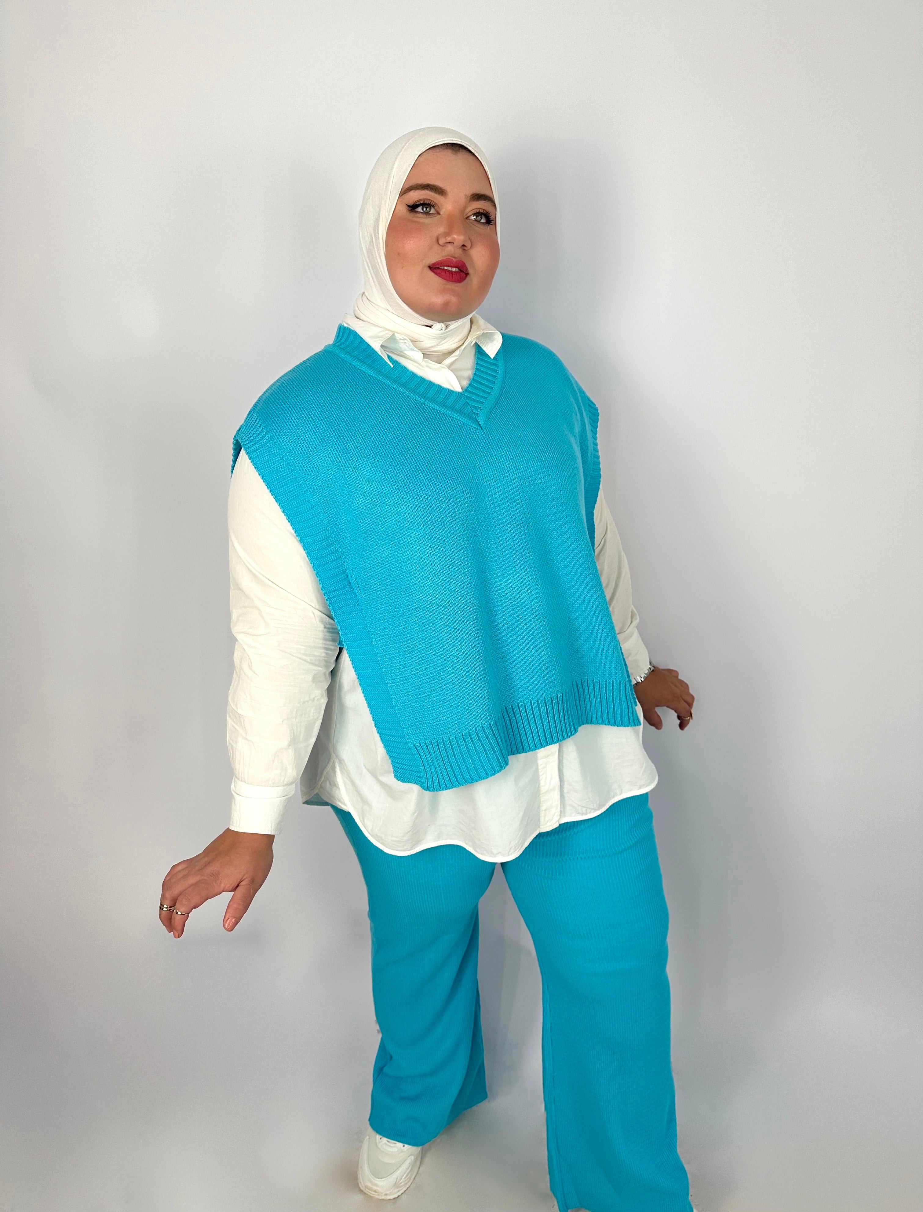 Winter New Wide Pants True Blue