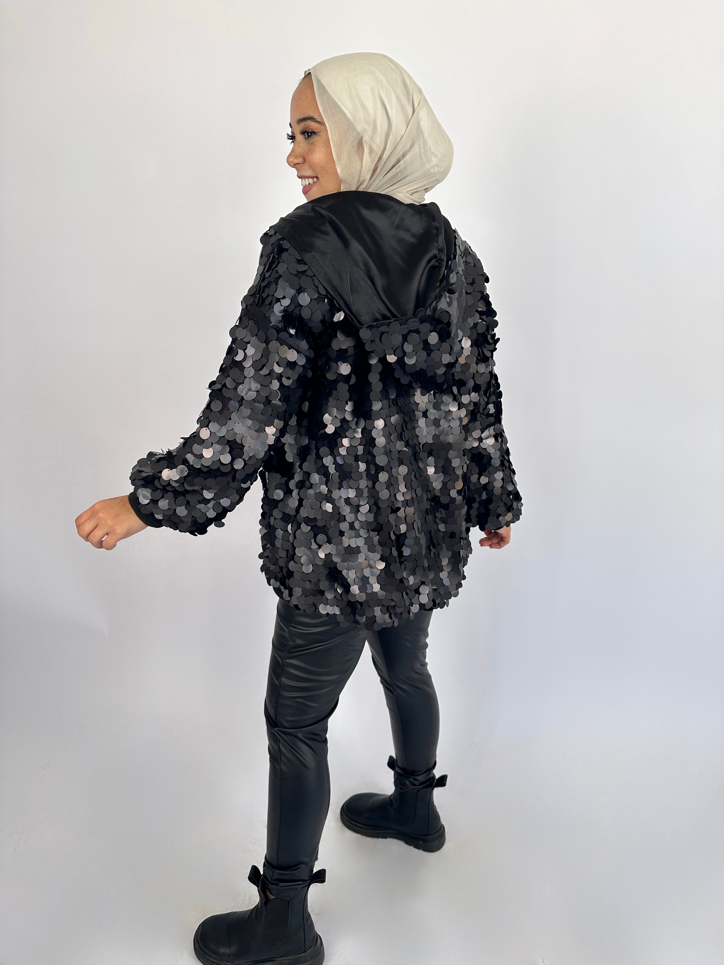 Bling Night Hoodie Black