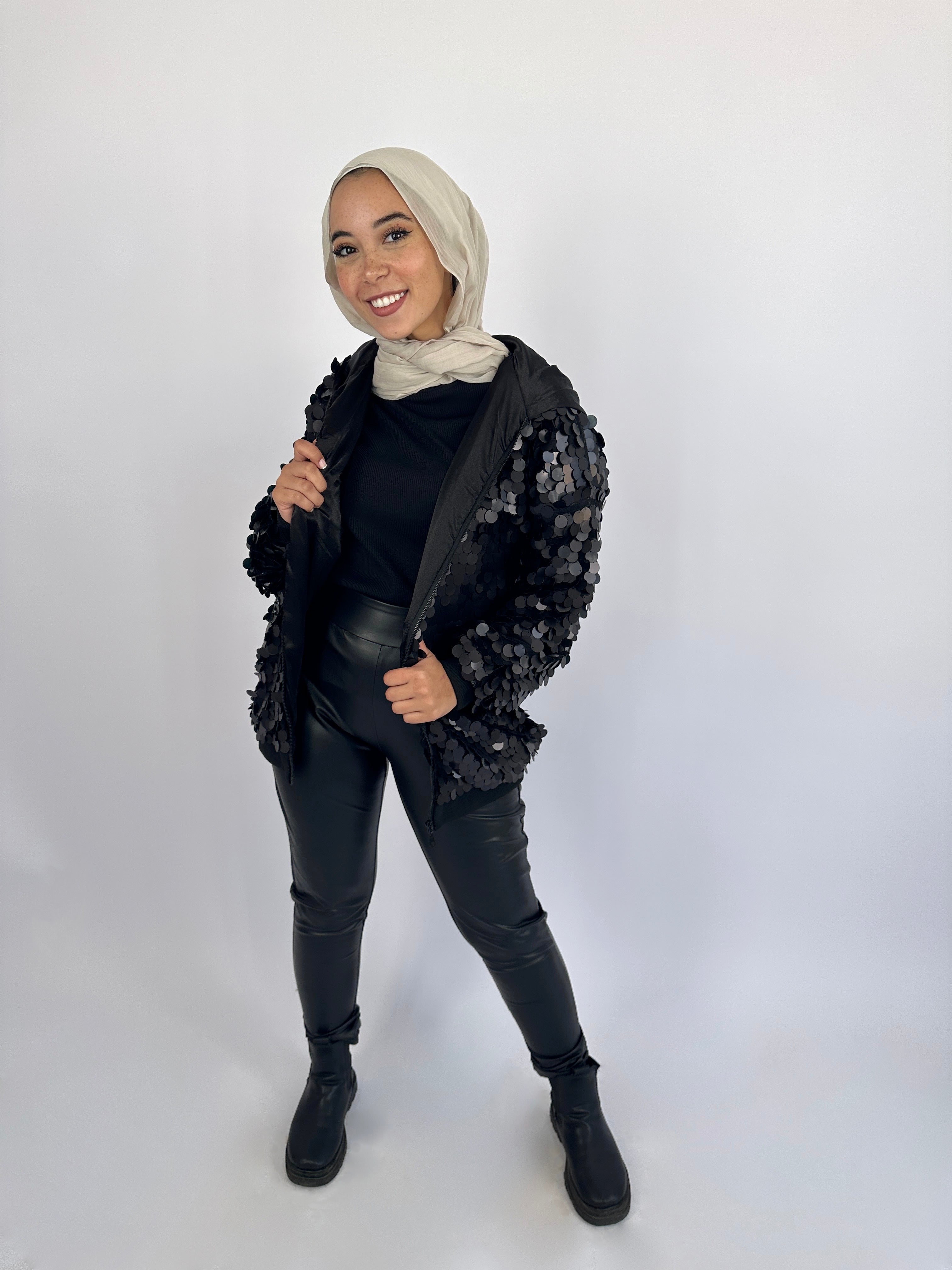 Bling Night Hoodie Black
