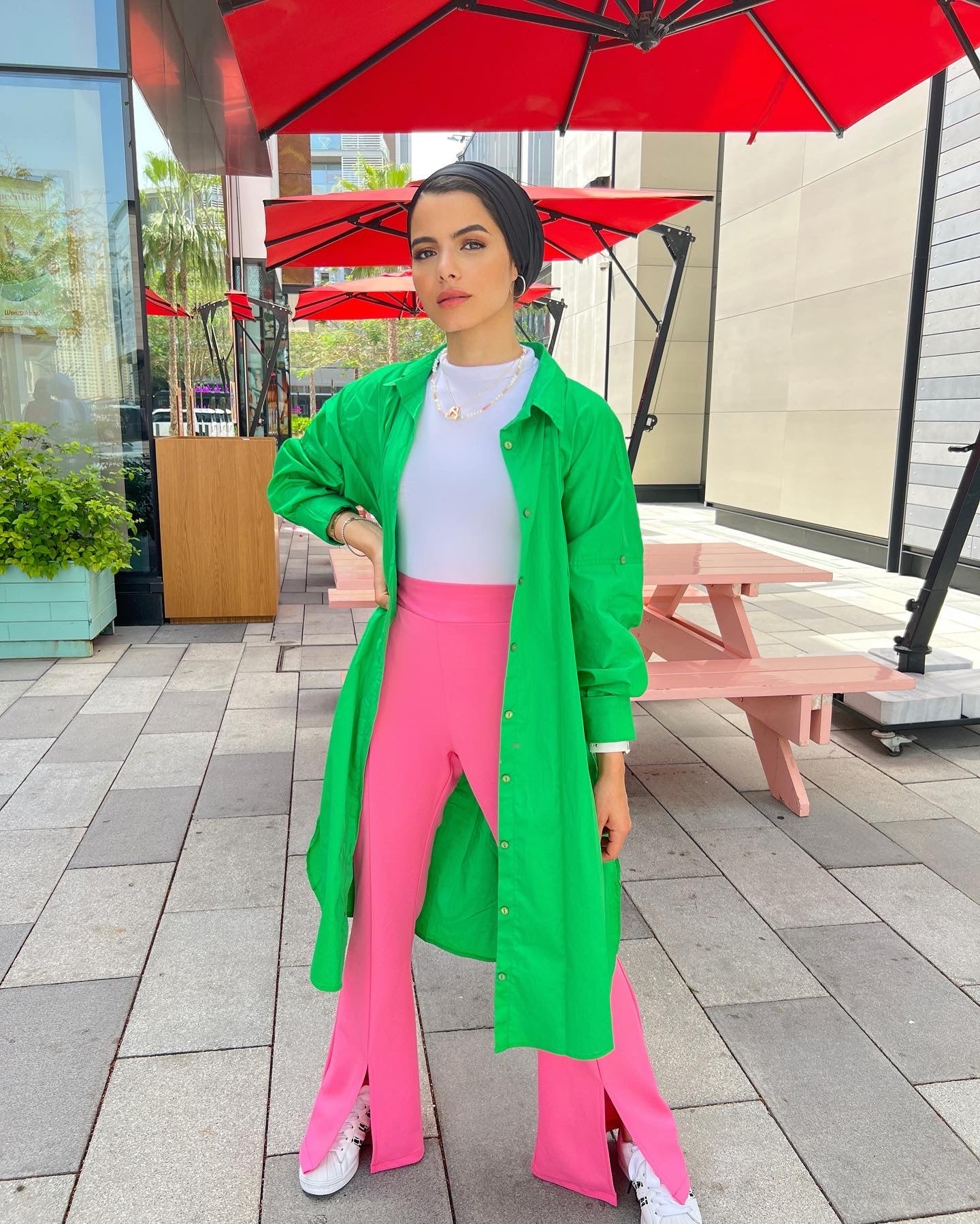 Basic Long Shirt Electric Green