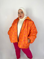 Monogram Puff Waterproof Jacket Peachy Berry