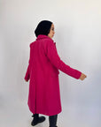 French Curves Coat Hot Pink