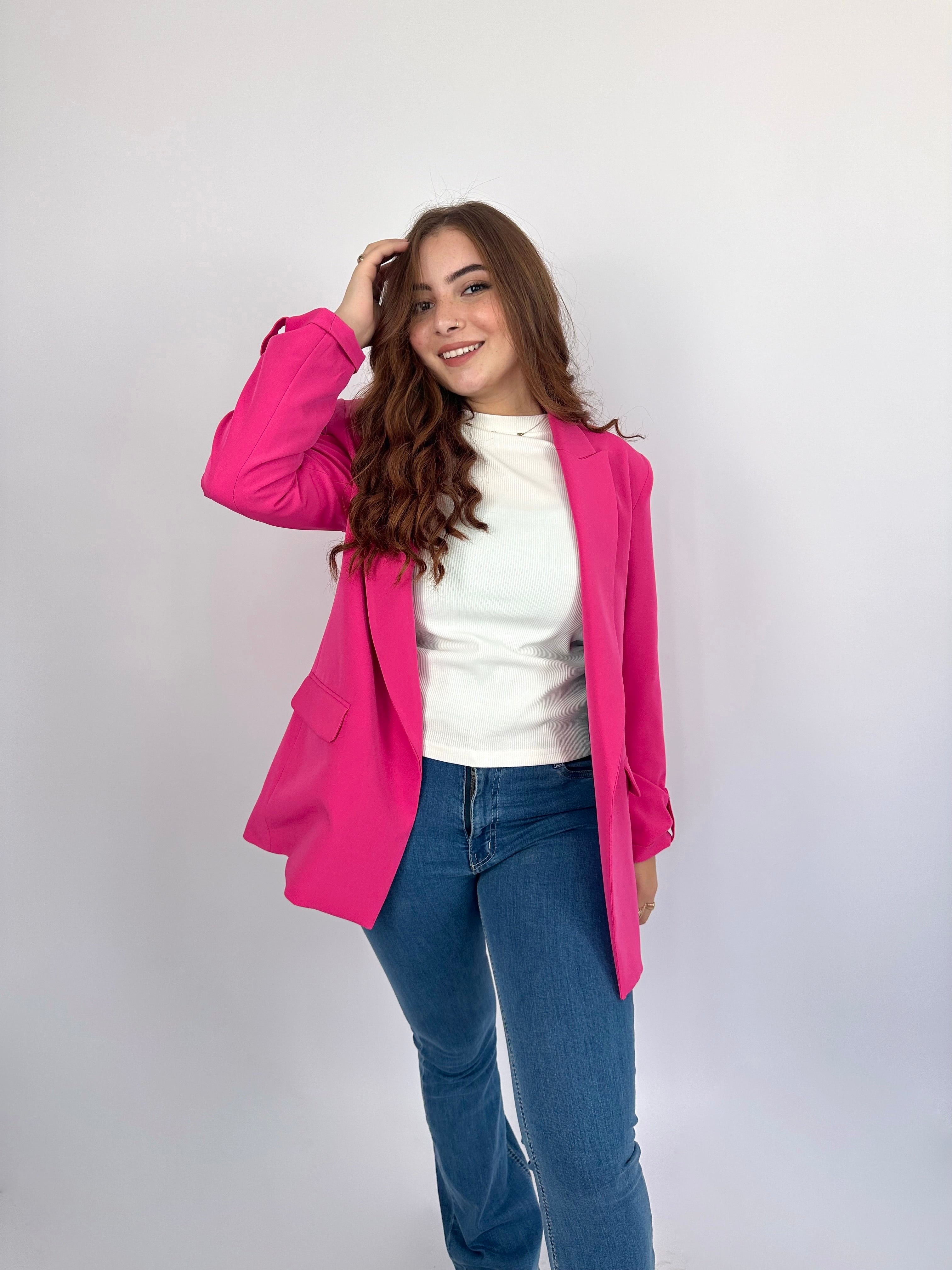 Close The Deal Blazer Hot Pink