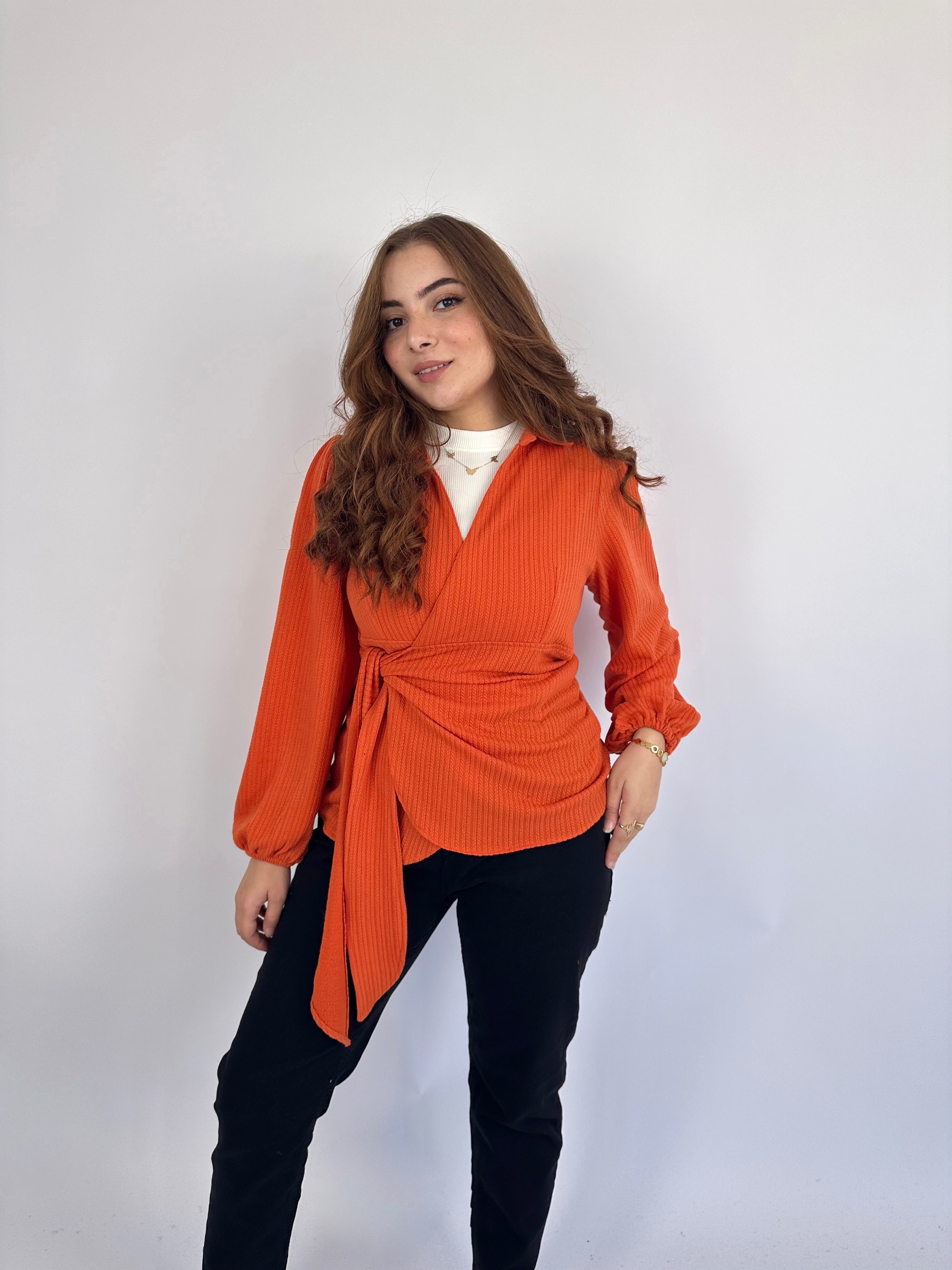 Wrap It Sweater Orange
