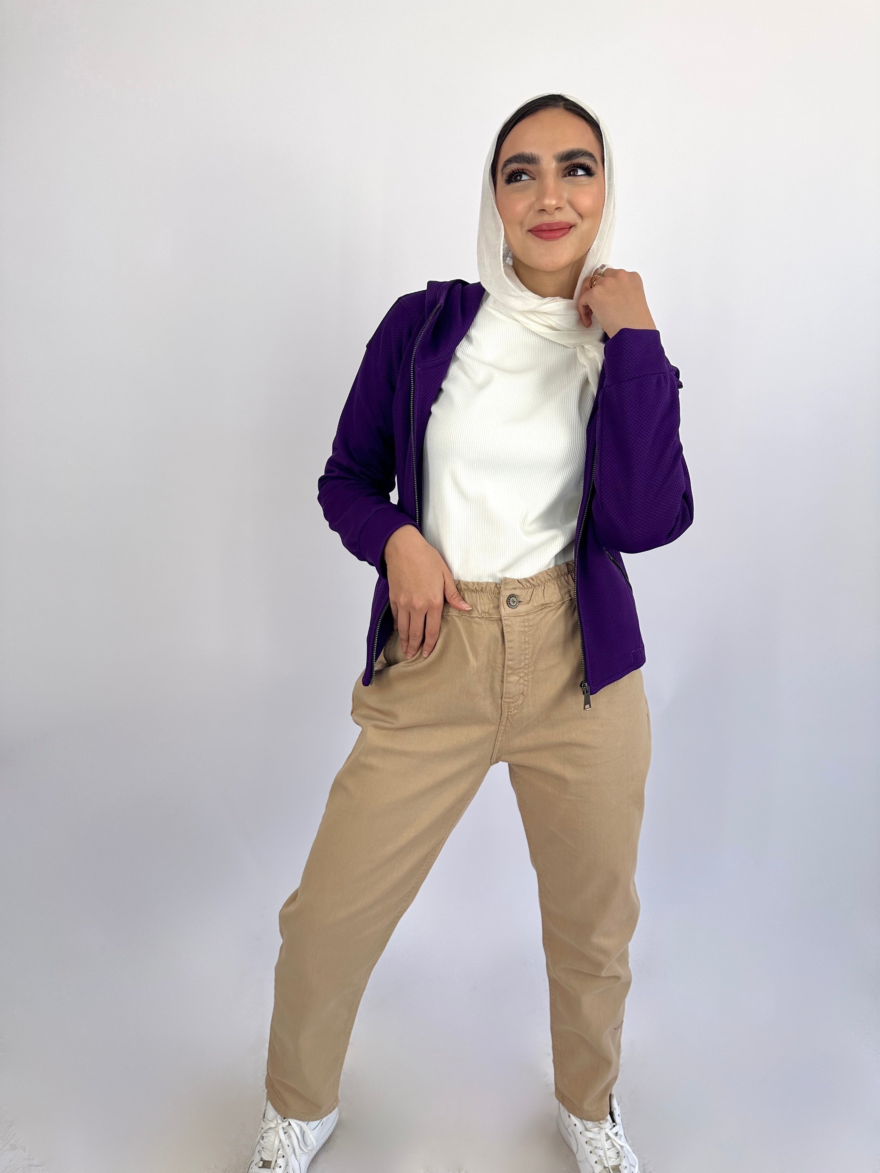 Oatmeal Mom Fit Pants