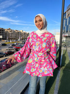 Pink Lolipop Dream Criss Cross Blouse