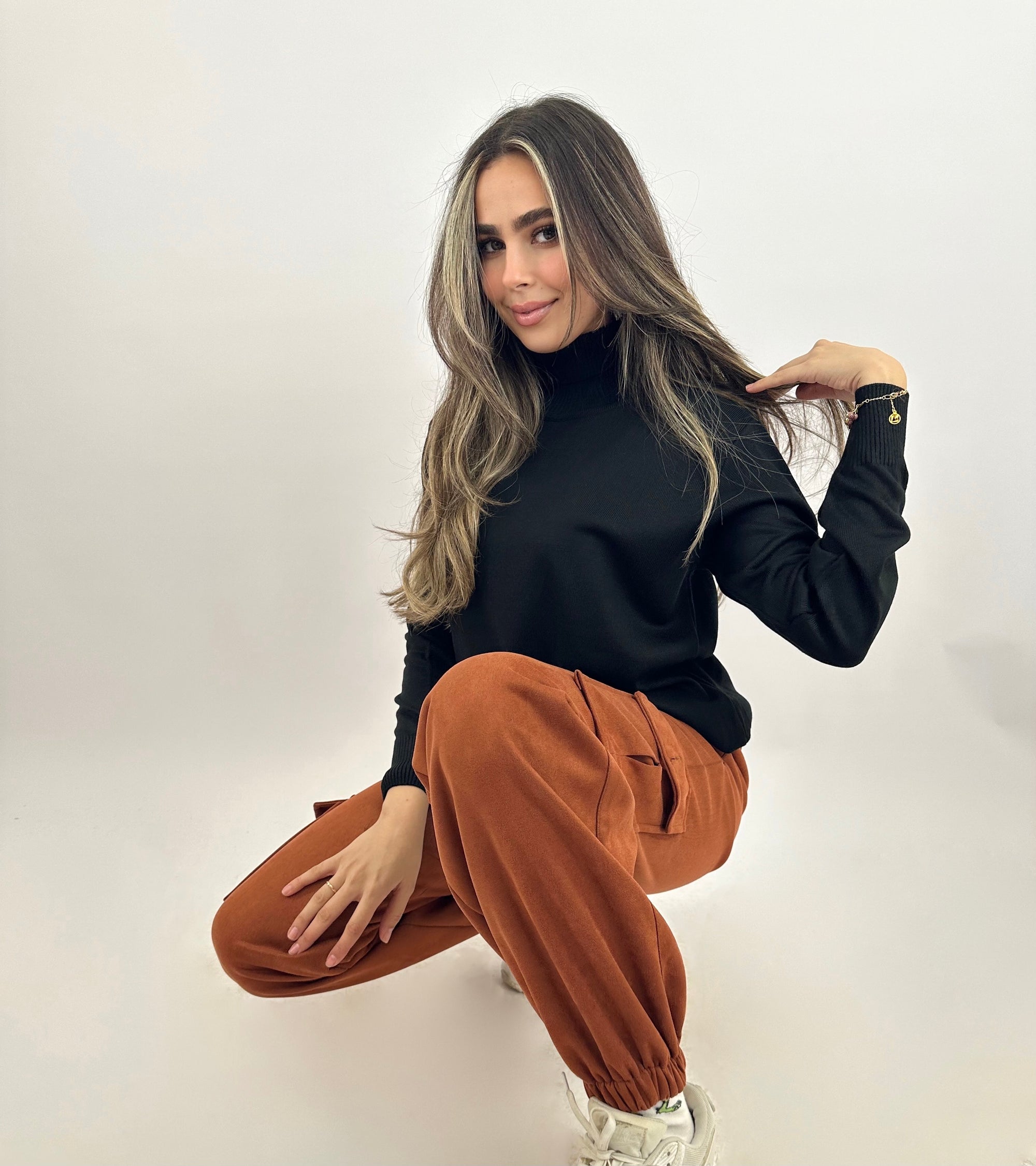 Suede Joggers Pants Carmel