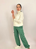 Suede Joggers Pants Green