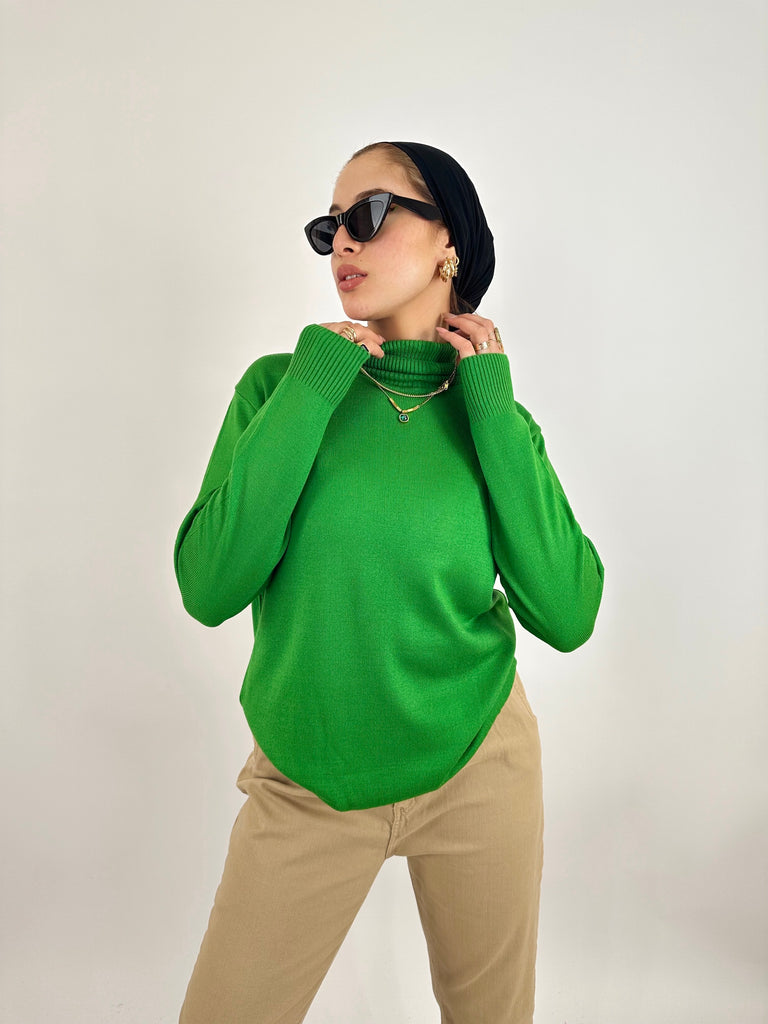 New Turtle Neck  Forest Green
