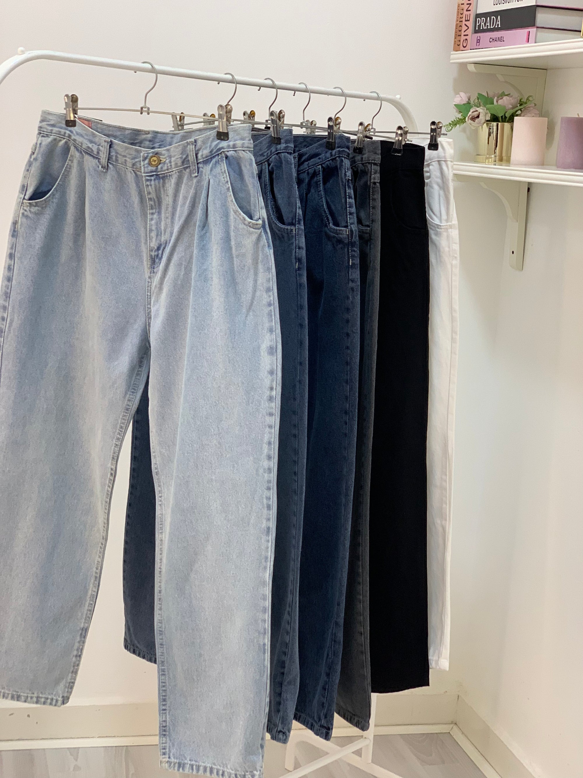 New Mom Fit Pants Jeans Ice