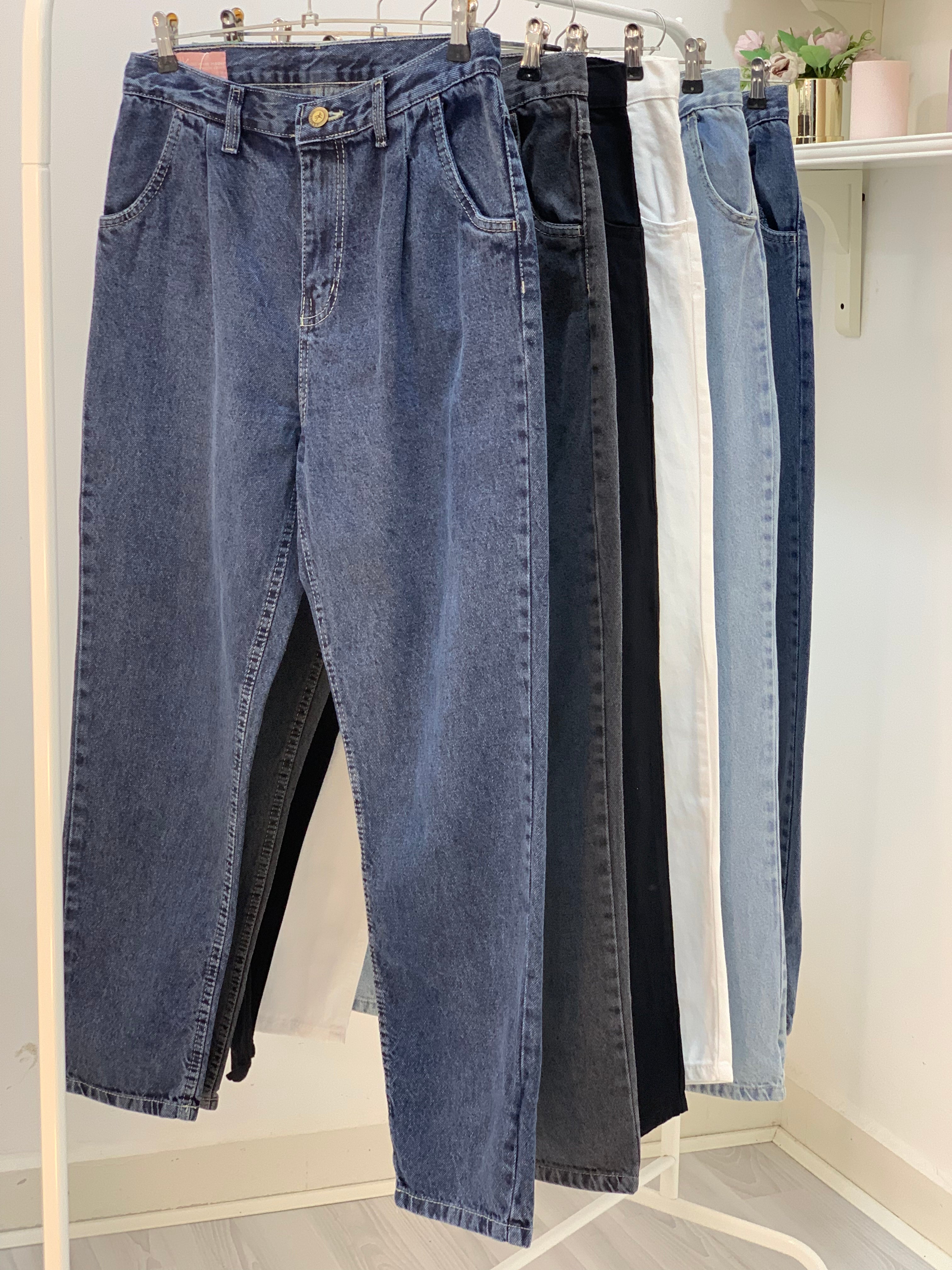 New Mom Fit Pants Jeans Blue