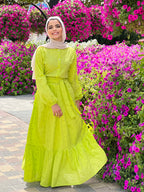 New Cutout Dress Electric Green