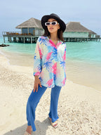 Side Split Shape Me Pants Royal Blue