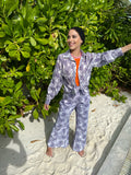 Navy Florals Pants